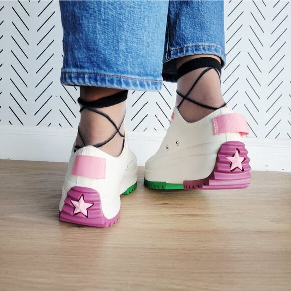 ❤️Converse Run Star Hike Platform 7 Womens Shoes Color Pop Beige Sneaker A14271C - Picture 7 of 14